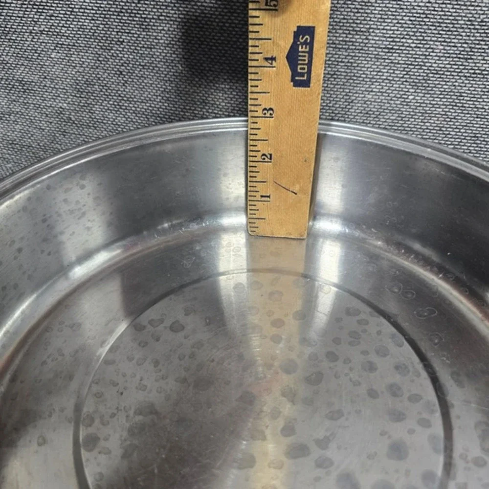 Vintage Stainless Steel Skillet Pan Dual Handle Round Frying Pan 10.5‎ Inch